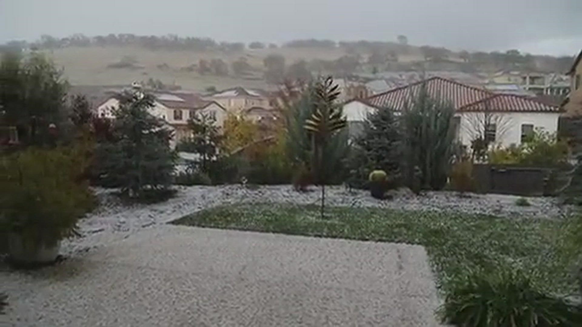 Hail in El Dorado Hills on Dec. 11 (from Cole H.)
Credit: Cole H