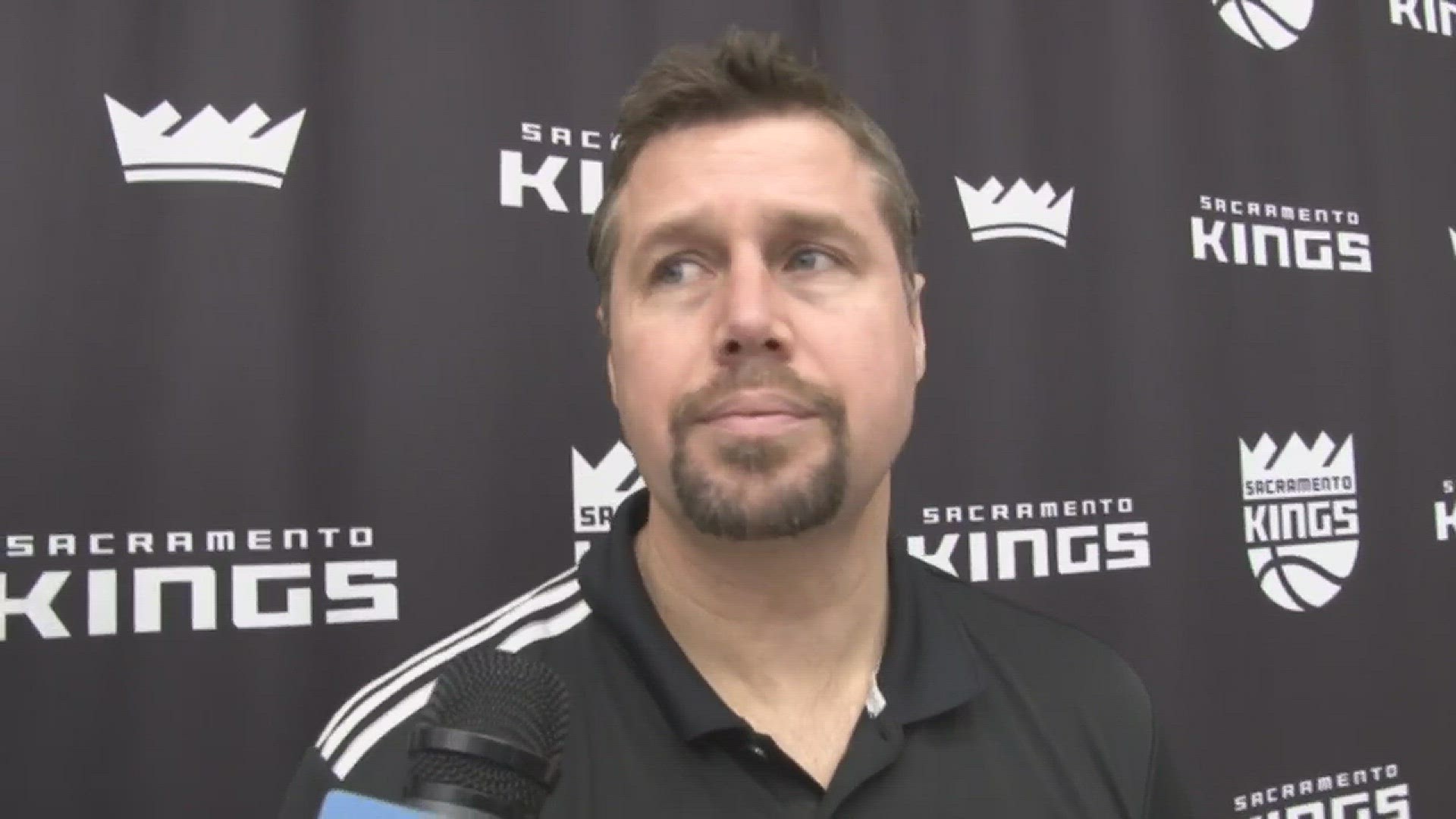 Sacramento Kings head coach Dave Joerger talks about the one-game suspension for DeMarcus Cousins after he picked up his 16th technical of the season the night before in a loss to Chicago.