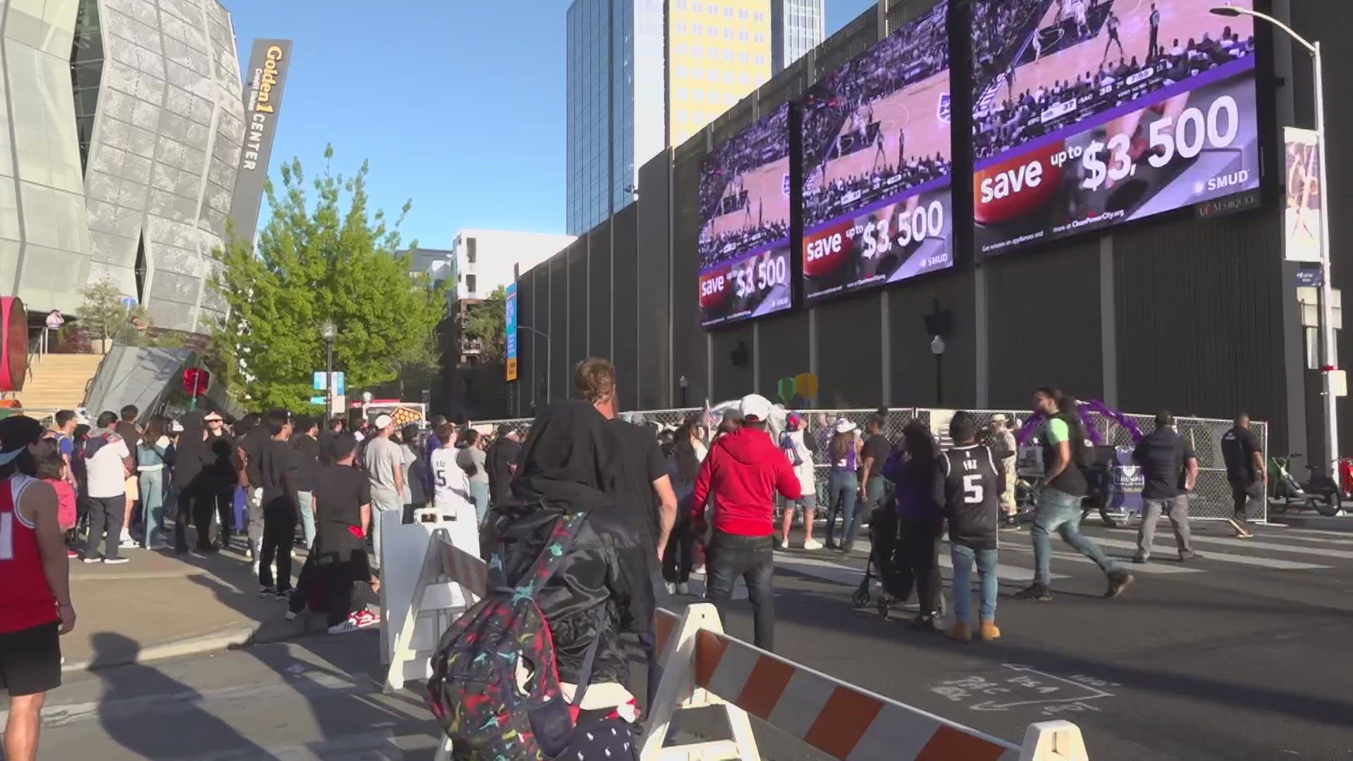 Tens of thousands of fans flocked to the city Saturday night for Game 1 where the Sacramento Kings defeated the Golden State Warriors.