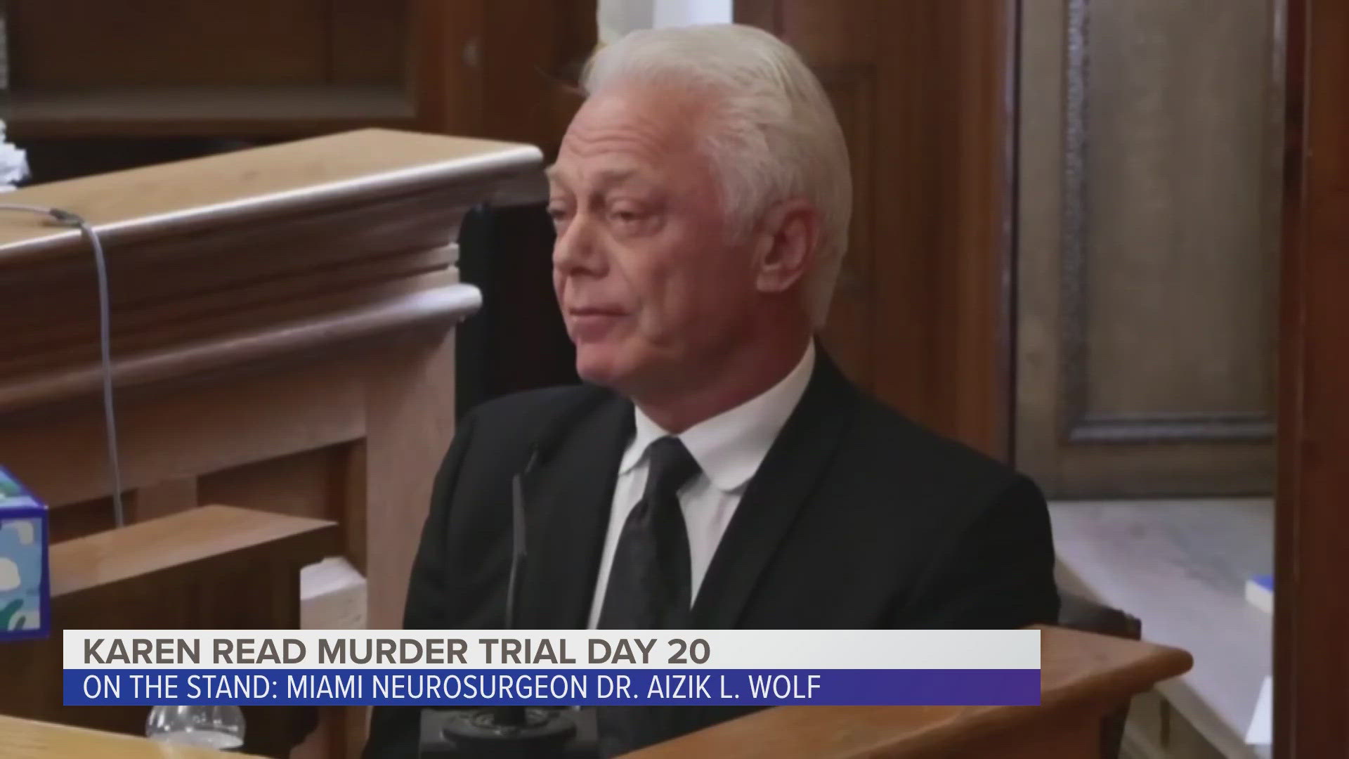 Karen Read Murder Trial: Dr. Aizik L. Wolf testimony, from May 21, 2025. Dr. Aizik L. Wolf is a neurosurgeon at the Miami Neuroscience Center.