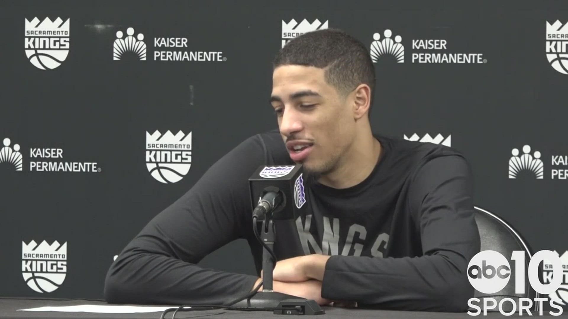 Tyrese Haliburton on the key performances in Sacramento's 125-121 victory over the Portland Trail Blazers on Wednesday and his Kings snapping the four game skid.