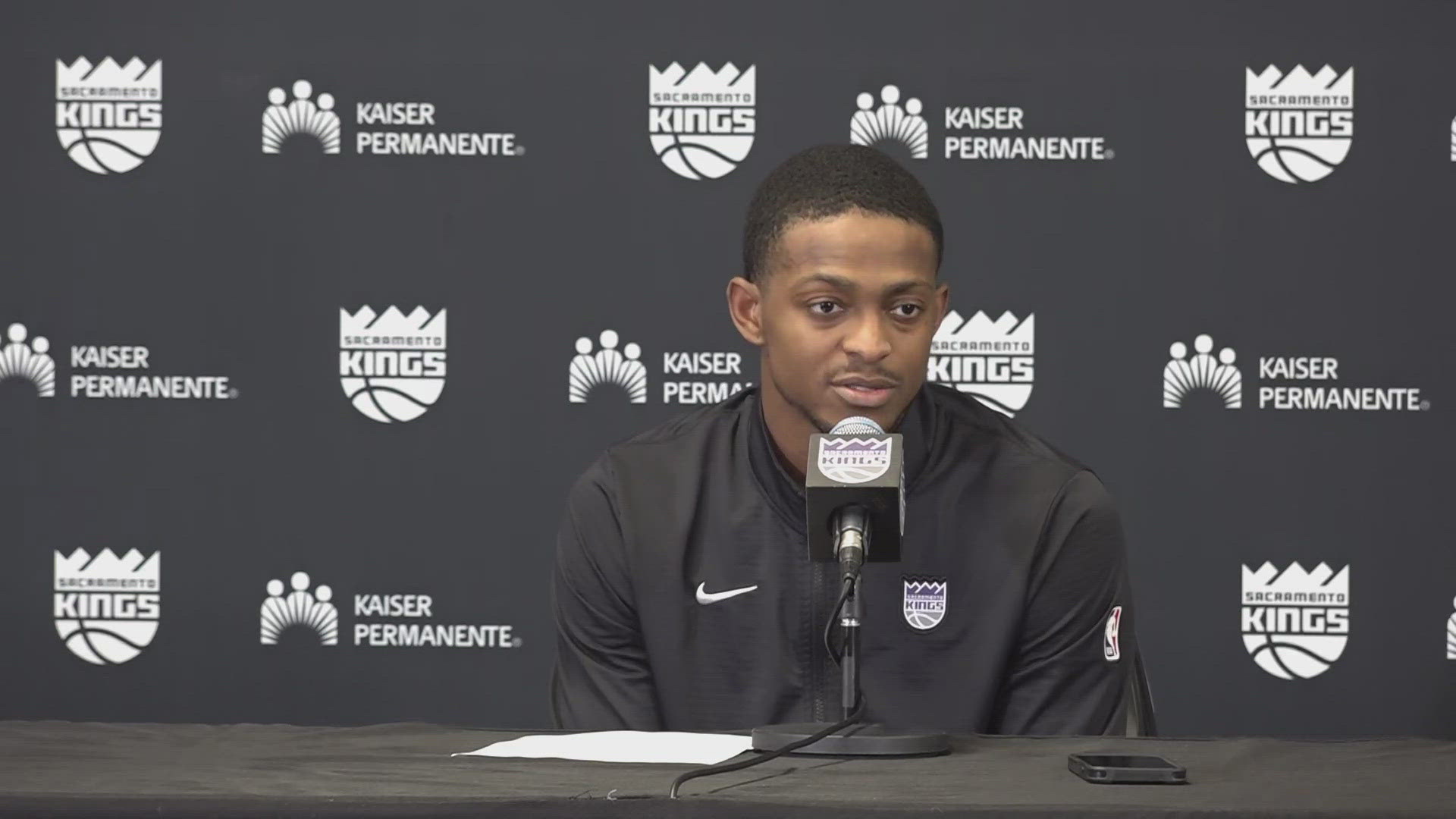 Sacramento Kings guard De'Aaron Fox talks about achieving 10,000 career points and securing the first win of the season.