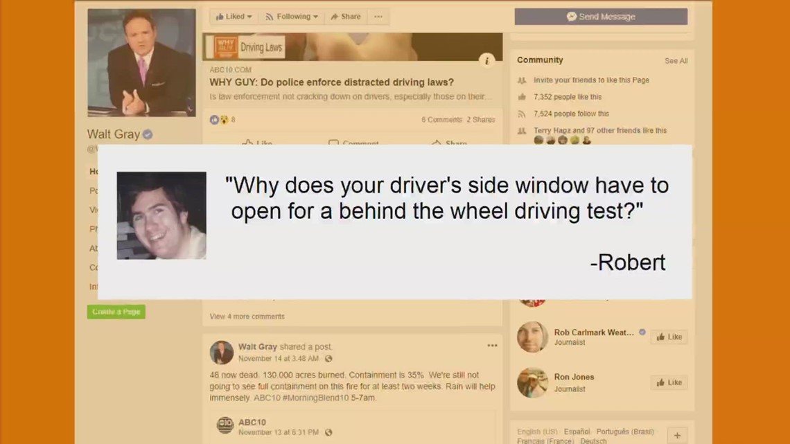 Why does your driver's side window have to open for a behind-the-wheel driving test?
