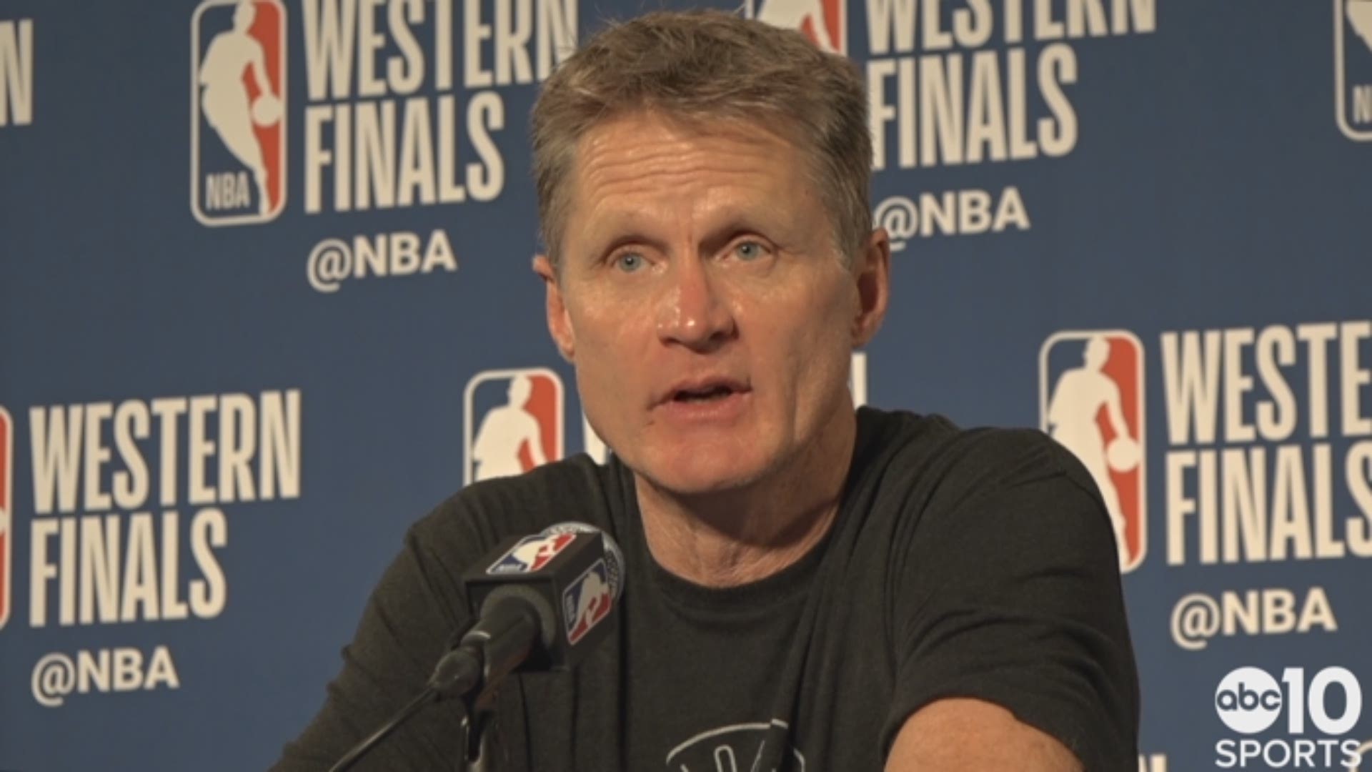 Following Tuesday's Game 4 loss to Houston in the Western Conference Finals to tie the series at 2-2, Golden State Warriors head coach Steve Kerr talks about the poor fourth quarter, a different Rockets team from Game 3 and not getting a timeout late in the contest.