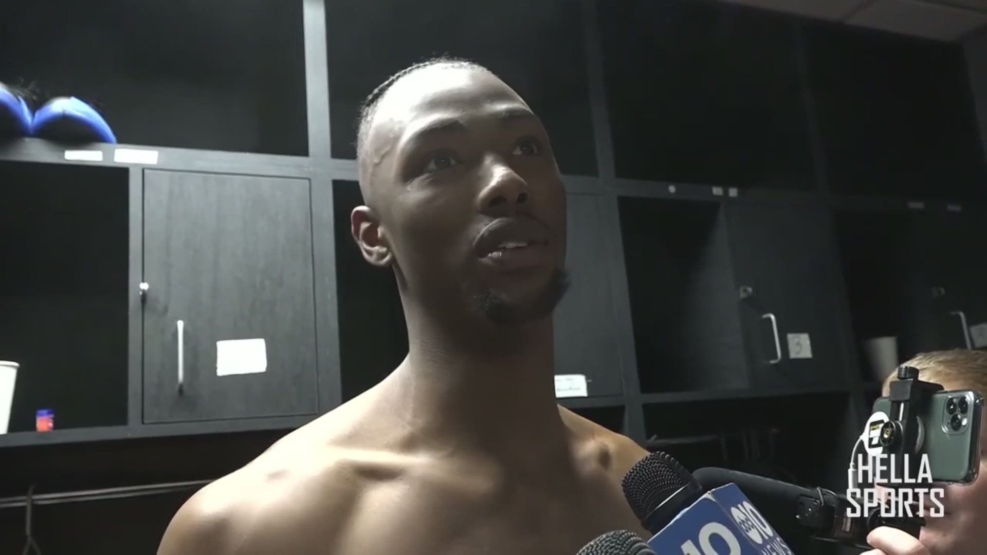 Sacramento Kings' center Harry Giles III talks about recording his first NBA career double-double in Saturday's 112-103 victory in Los Angeles over the Clippers.