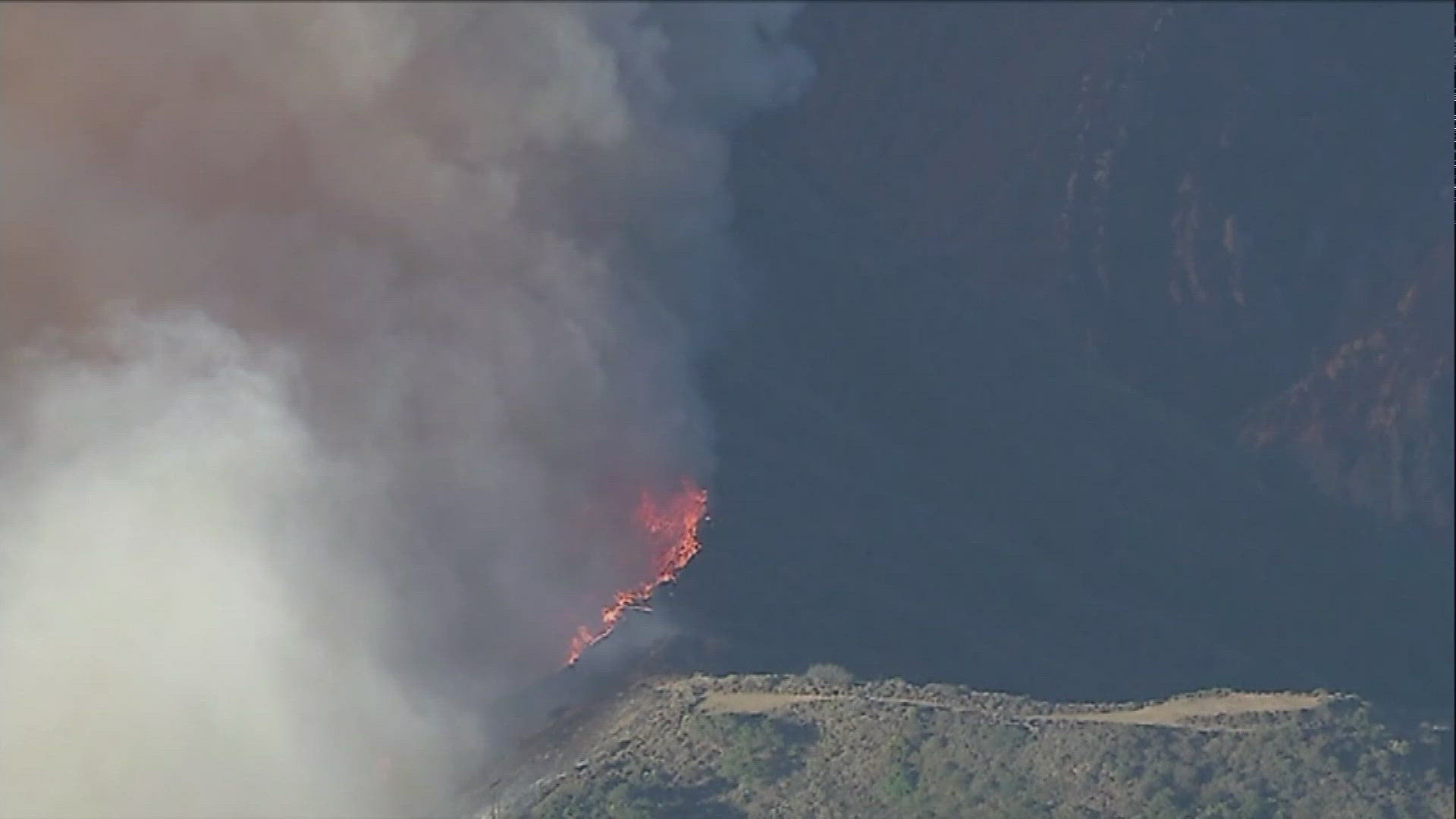 Franklin Fire in Malibu: Aerial coverage from Tuesday morning (From KABC)