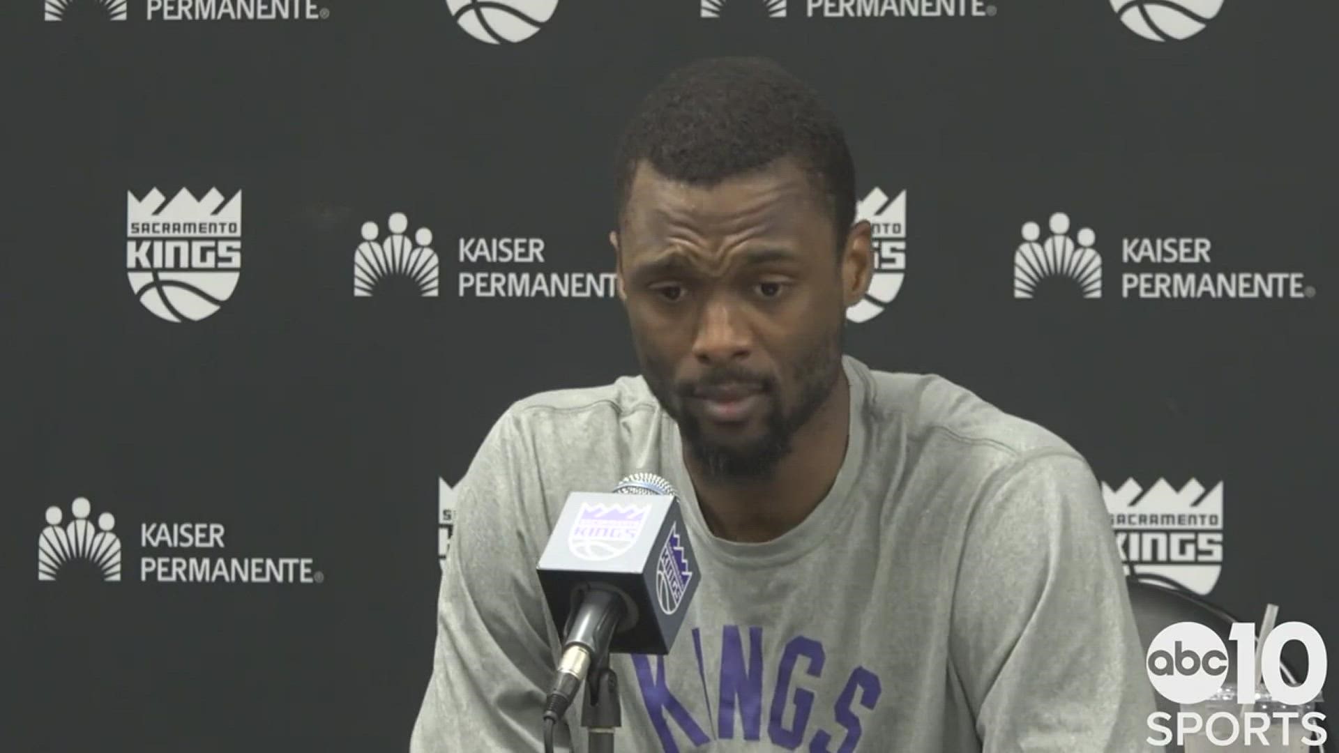 Harrison Barnes talks about his Sacramento Kings blowing a 20 point lead on Monday night and allowing 83 second half points in Monday's 131-115 loss to the Knicks.