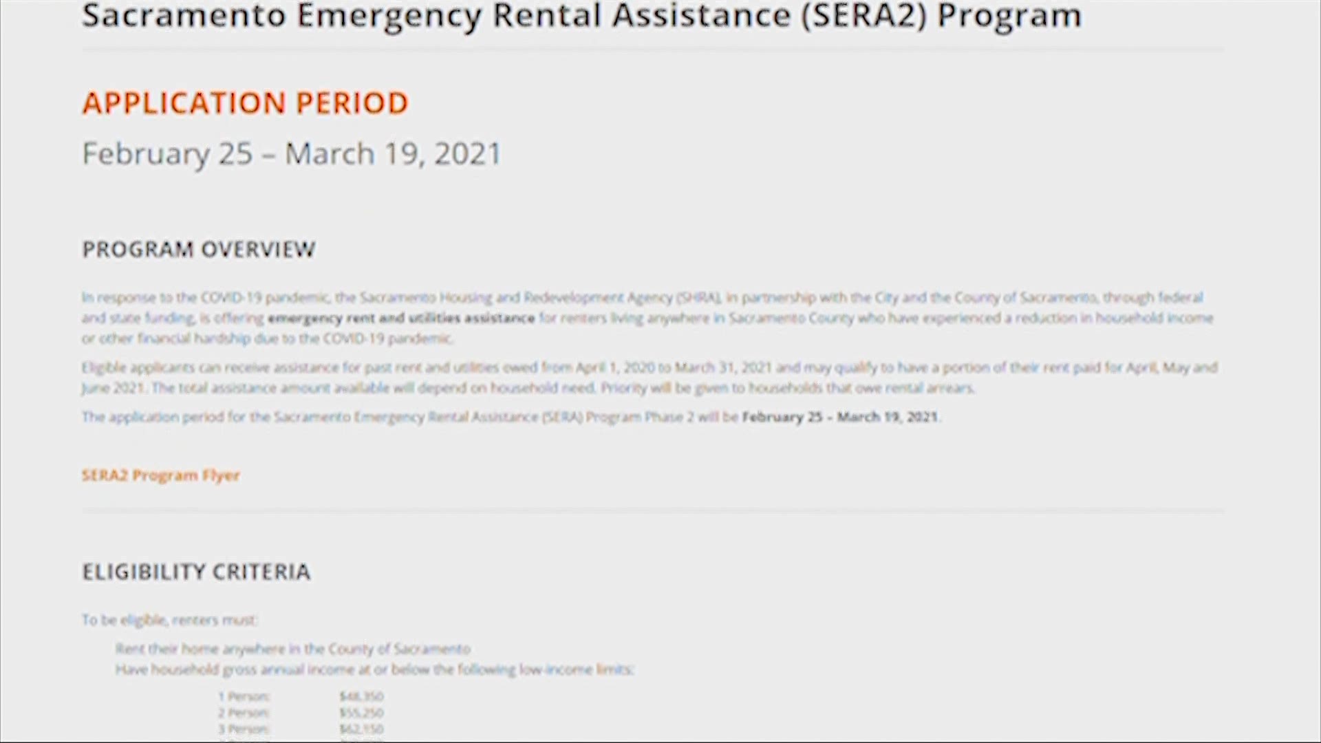 Applicants must apply by 11:59 p.m. Friday, March 19, for rental assistance in Sacramento County. But if you don't have all your information, that's OK.
