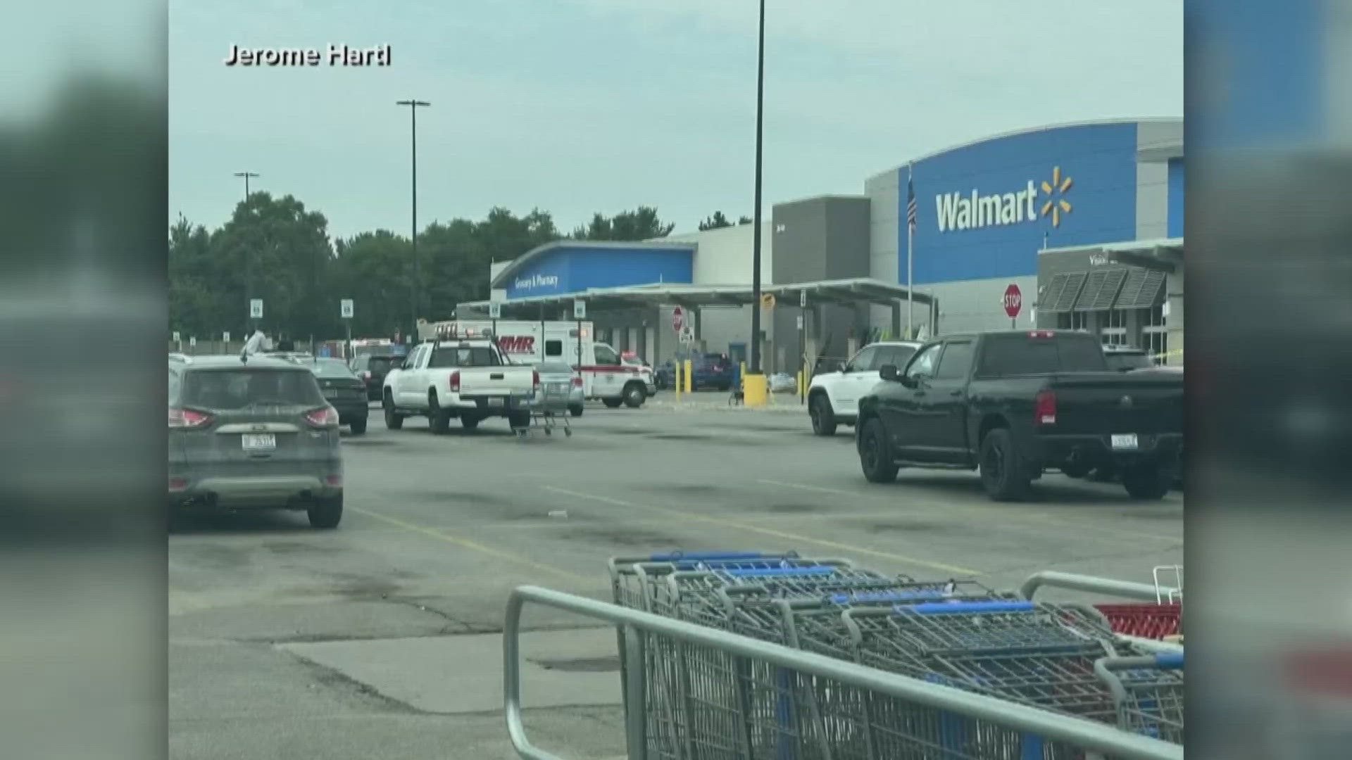 Law enforcement says a 42-year-old man was armed with a folding knife and stabbed 11 people before being arrested. 