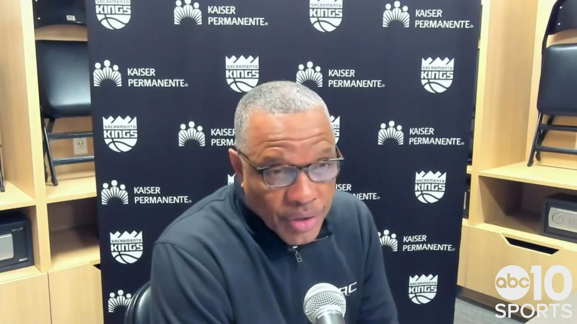 Kings coach Alvin Gentry on the heroics of Damian Jones to lift the Kings over the Pacers and addresses the allegations of domestic violence against Richaun Holmes.