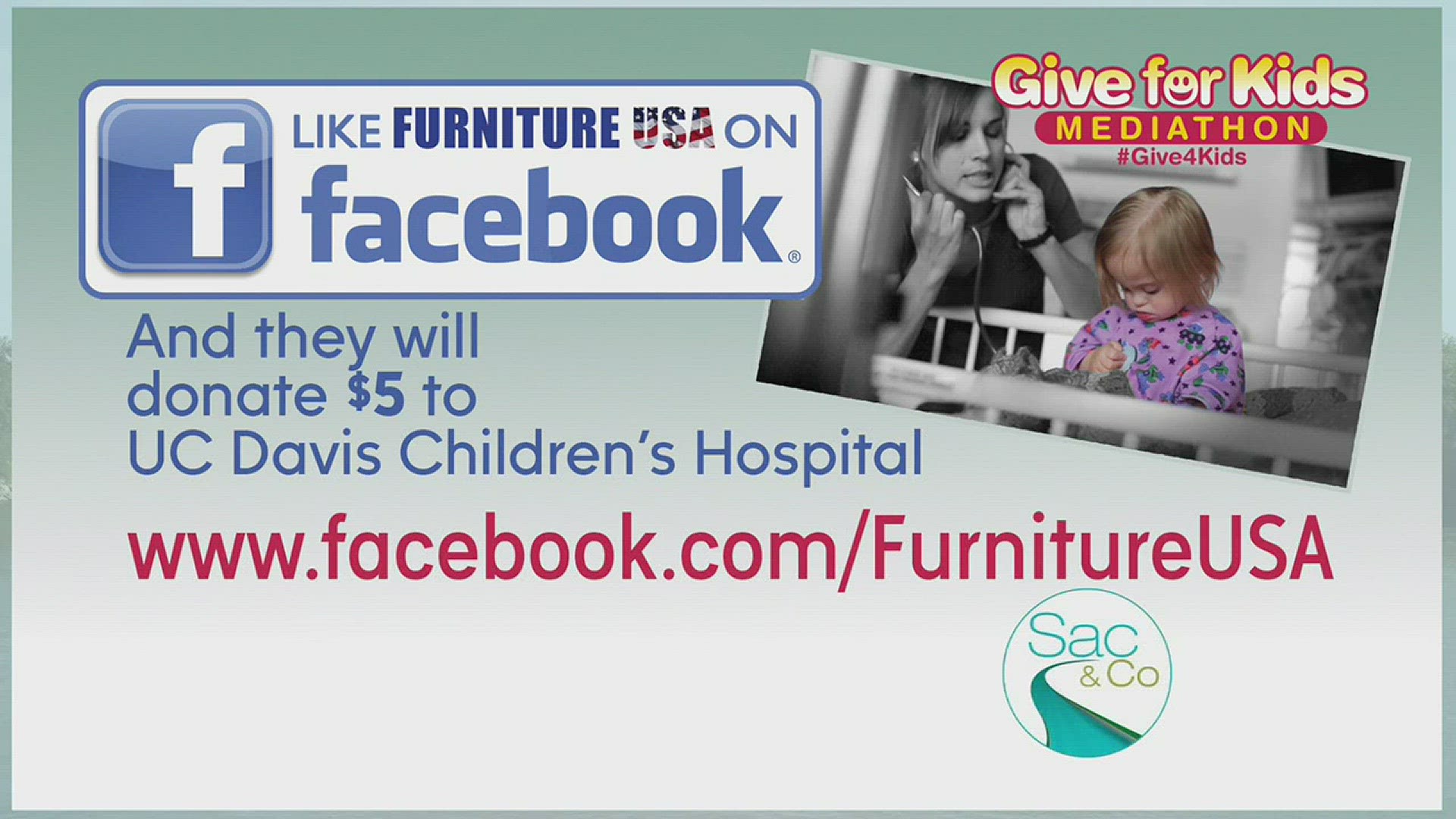 Find out why simply "liking" Furniture USA's Facebook page can help children at the UC Davis Children's Hospital!