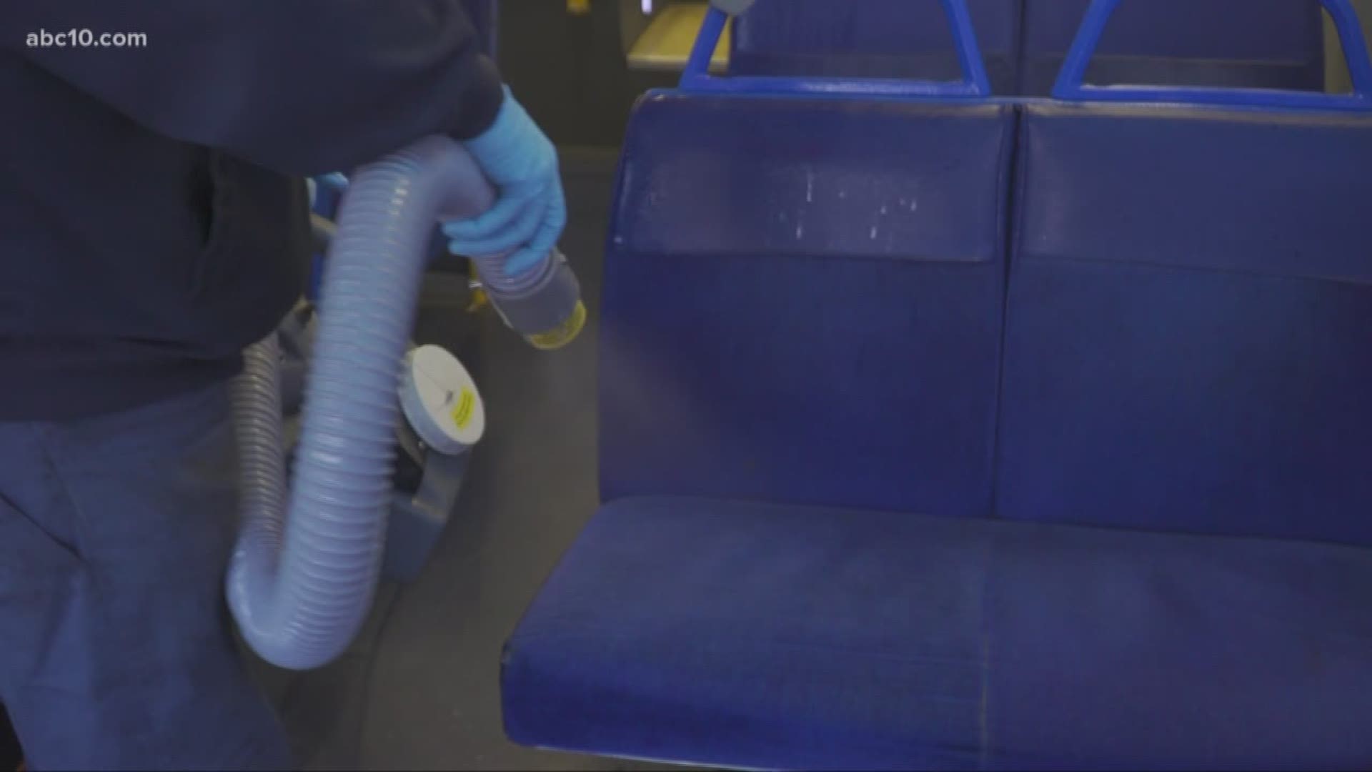 SacRT's typical cleaning process during cold and flu season is done every three weeks; the transportation agency is increasing that frequency to once a week.