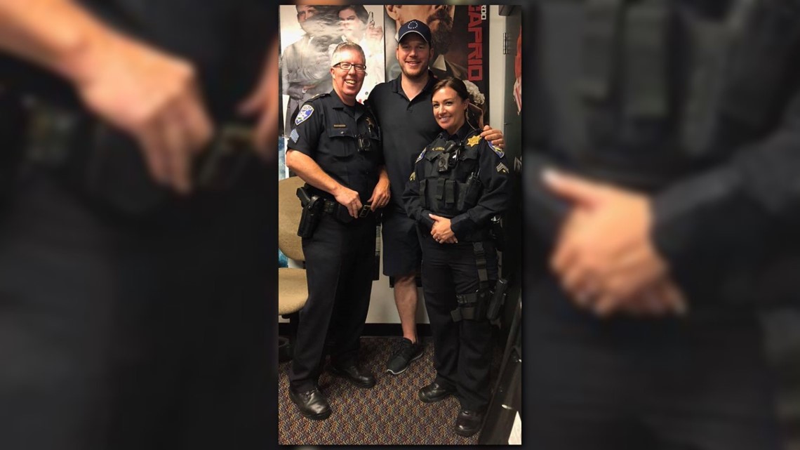 Chris Pratt surprises law enforcement families at Vacaville movie