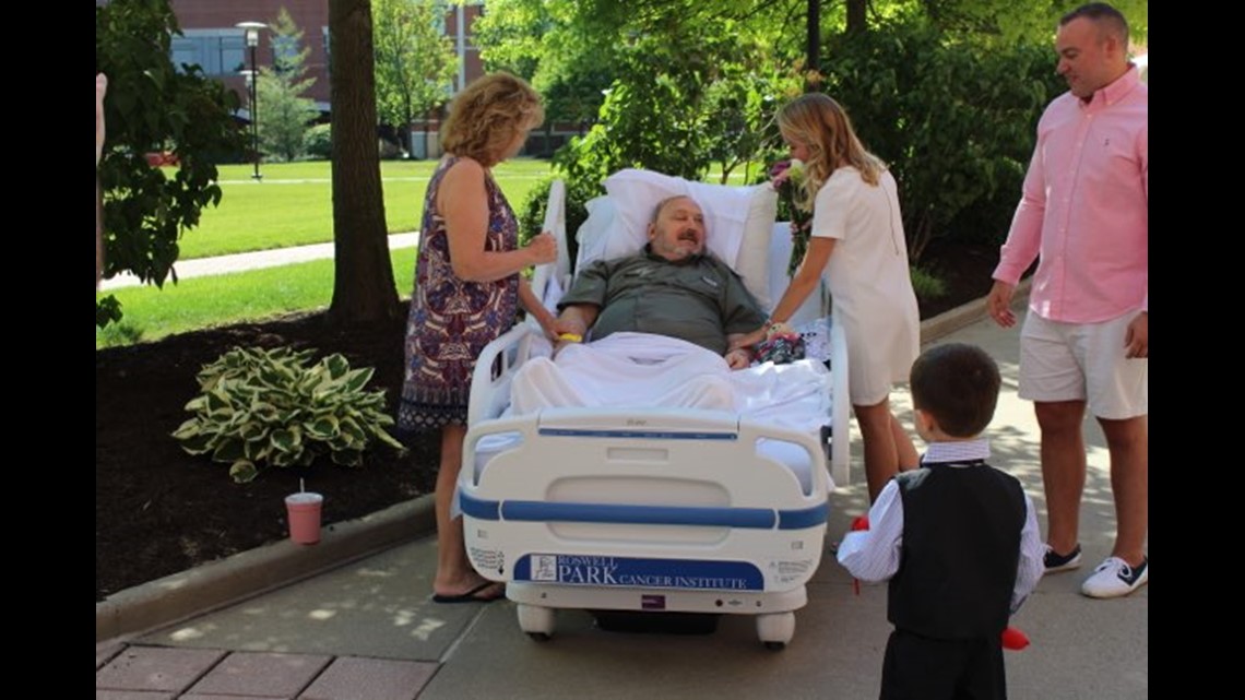 Dying dad gets to see his daughter get married