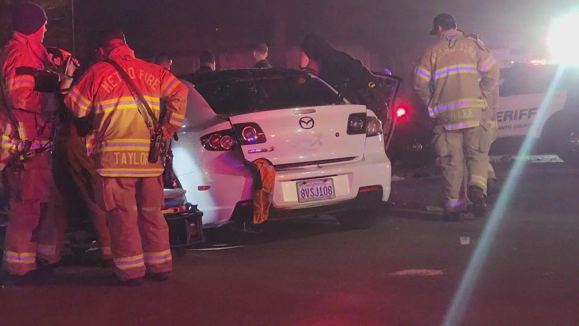 One person is dead and four people were injured after a crash Thursday involving a Sacramento County Sheriff's deputy.