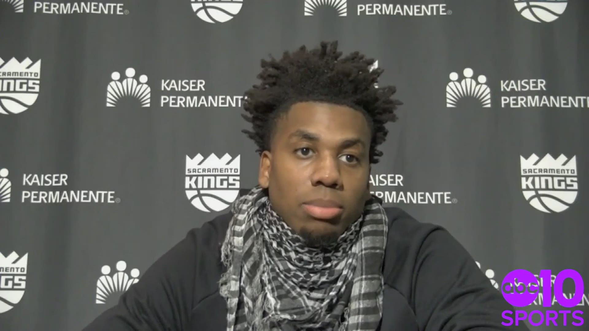 Kings C Hassan Whiteside talks about being shorthanded, playing without De'Aaron Fox and Marvin Bagley, for Friday's 123-112 loss to the Orlando Magic.