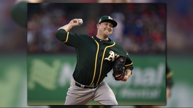 Cahill gets 1st win since April; A's beat Colon, Rangers 7-6