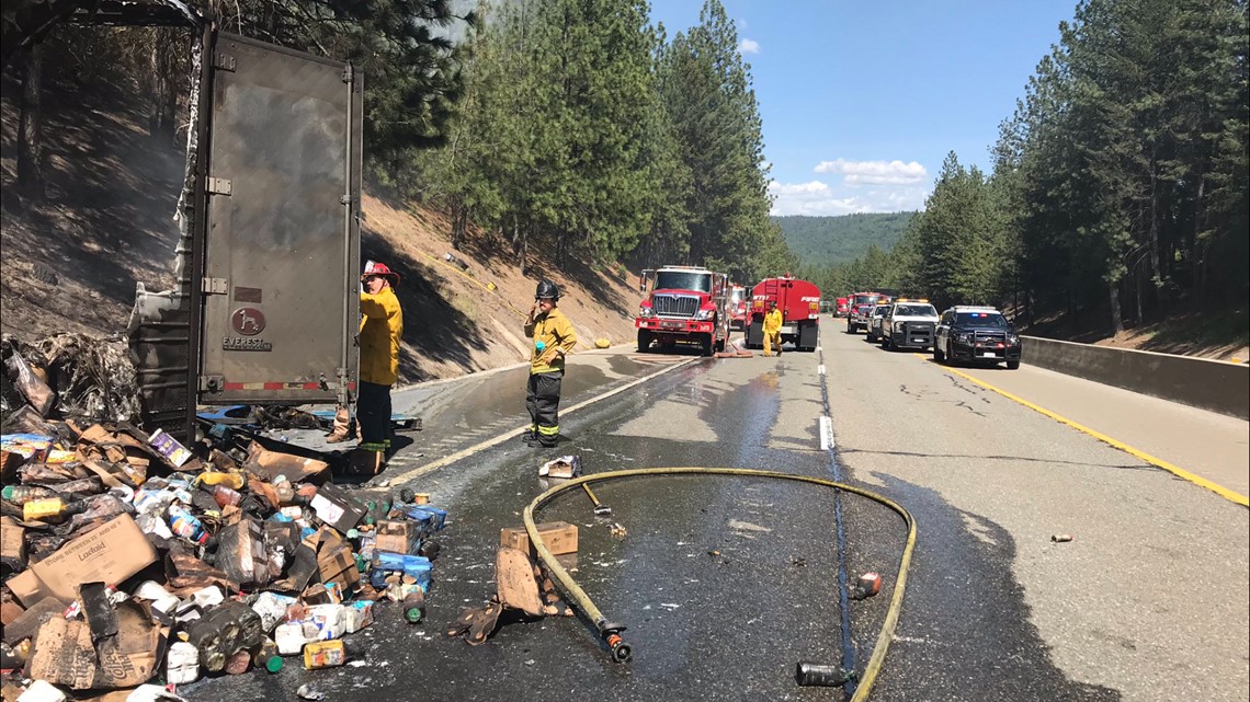 Truck fire causes vegetation fire off I-80 near Gold Run | abc10.com