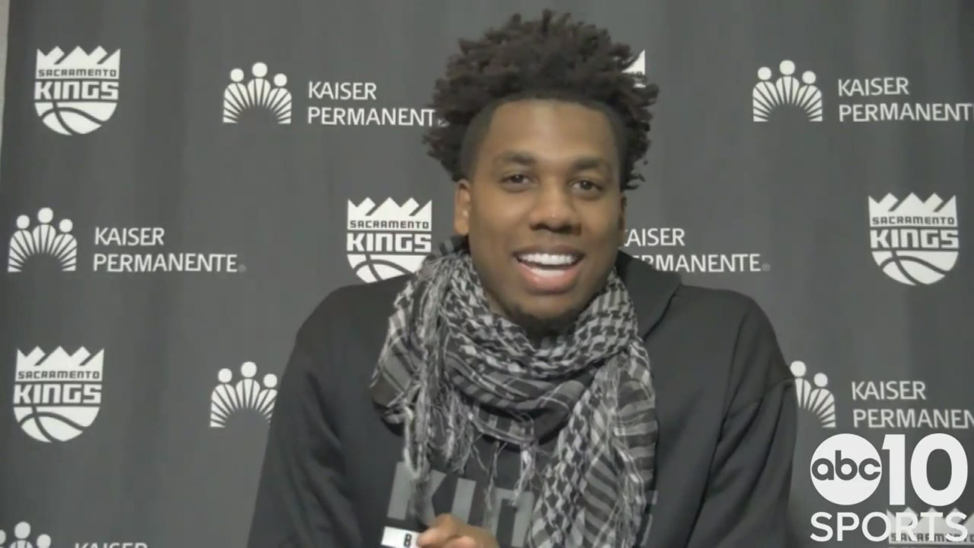 After beating the Denver Nuggets for the third time this season, Sacramento Kings center Hassan Whiteside discusses what he saw from rookie guard Tyrese Haliburton.