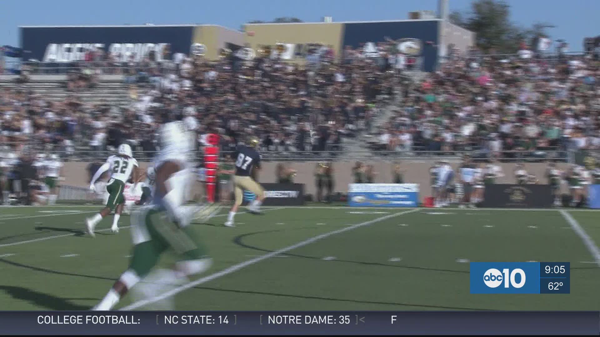 In the Battle for the Horseshoe rivalry game against Cal Poly, the UC Davis Aggies score on their first three possessions en route to a 31-28 win.