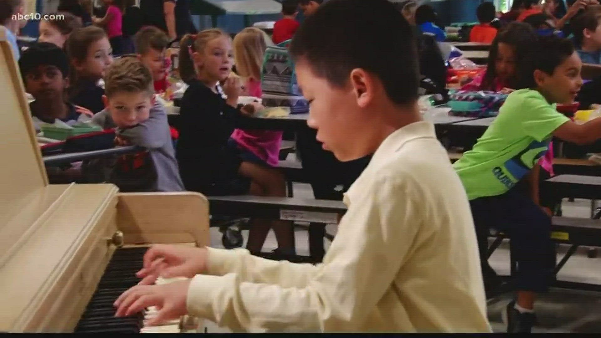 Music may have the power to move you but, it also has the power to make a bunch of first graders eat their lunch. Well... at least that's what's happening at Theodor Jude Elementary in Folsom.