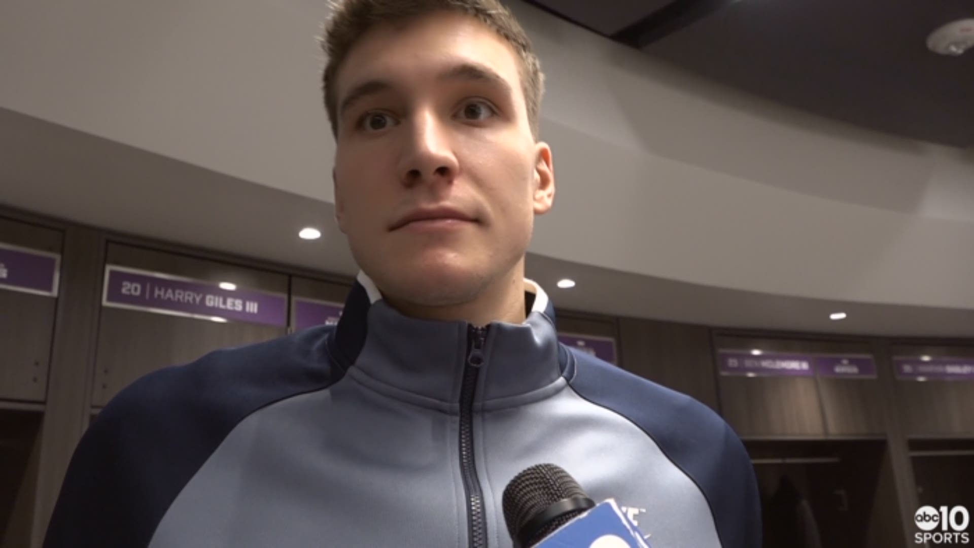 Kings guard Bogdan Bogdanovic talks about Sacramento's 141-130 victory over the Timberwolves, the big game from teammate Nemanja Bjelica against this former Minnesota team and accompanying Harry Giles to a local spa for a pedicure.