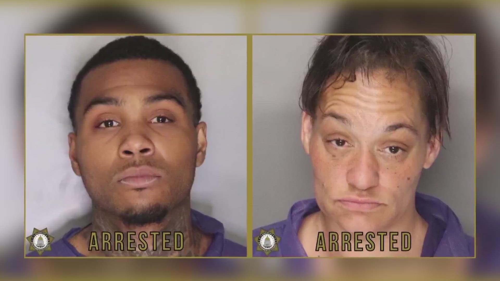 The Sacramento County Sheriff's Office announced Traydeon Jamarr Holmes and Monique Renee Moore were arrested in connection to the crime.