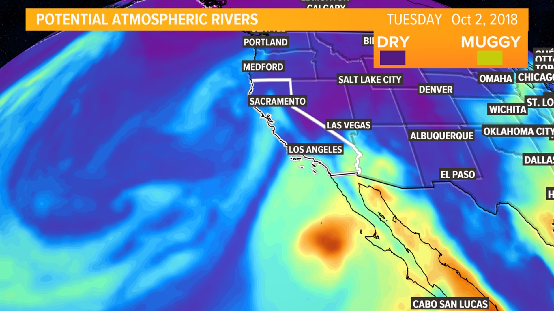 Potent Tropical system Rosa coming together for Southern California ...