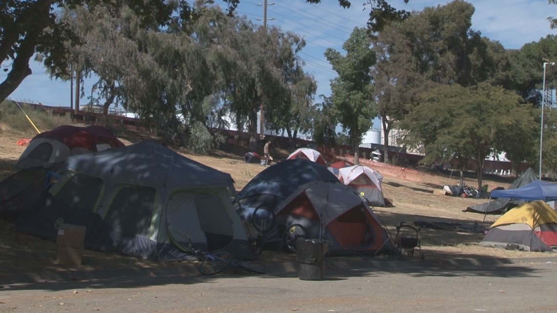 Modesto looking for solutions as homeless camp at Beard Brook Park ...