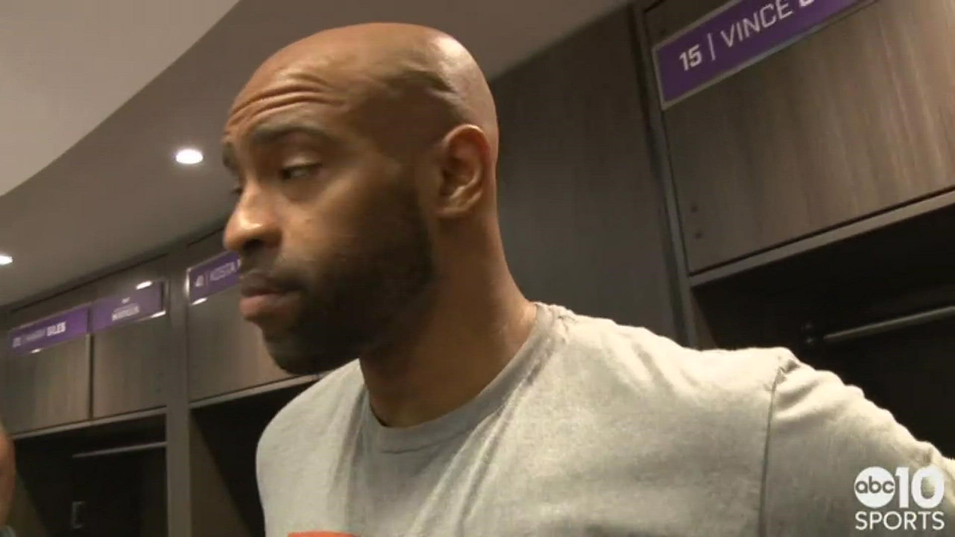 Kings forward Vince Carter talks about his milestone of passing Patrick Ewing on the NBA's All-Time Scoring List for sole possession of 22nd place.