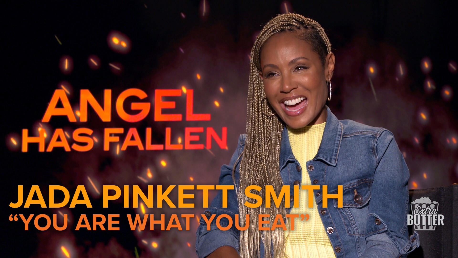Jada Pinkett Smith shares some lifestyle advice while talking about her new movie 'Angel has Fallen.' Jada tells Mark S. Allen that her key to health and happiness is diet.