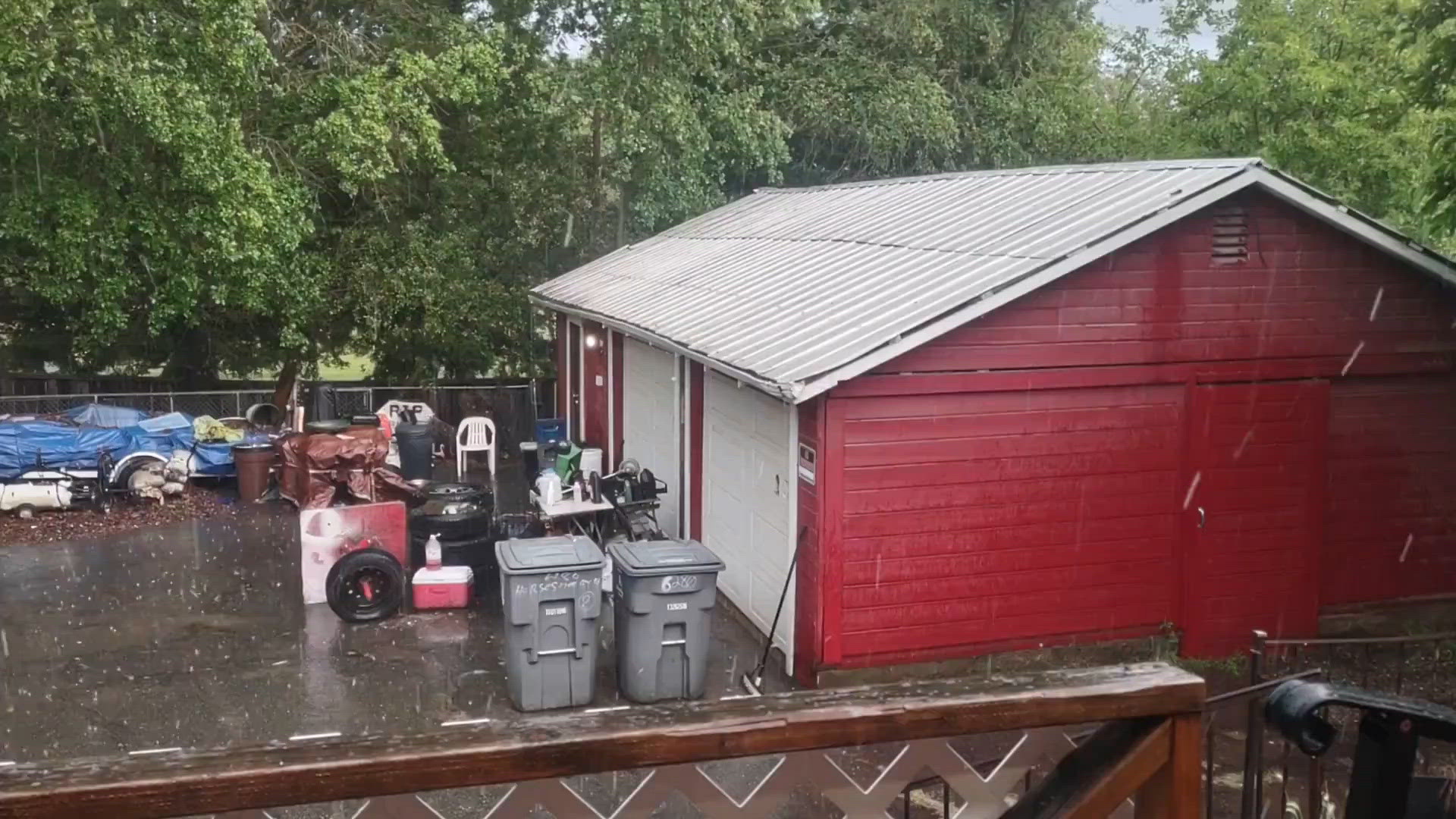 Wild weather here is  mild one passing through Loomis. Some thunder rocked the house
Credit: William Quenneville