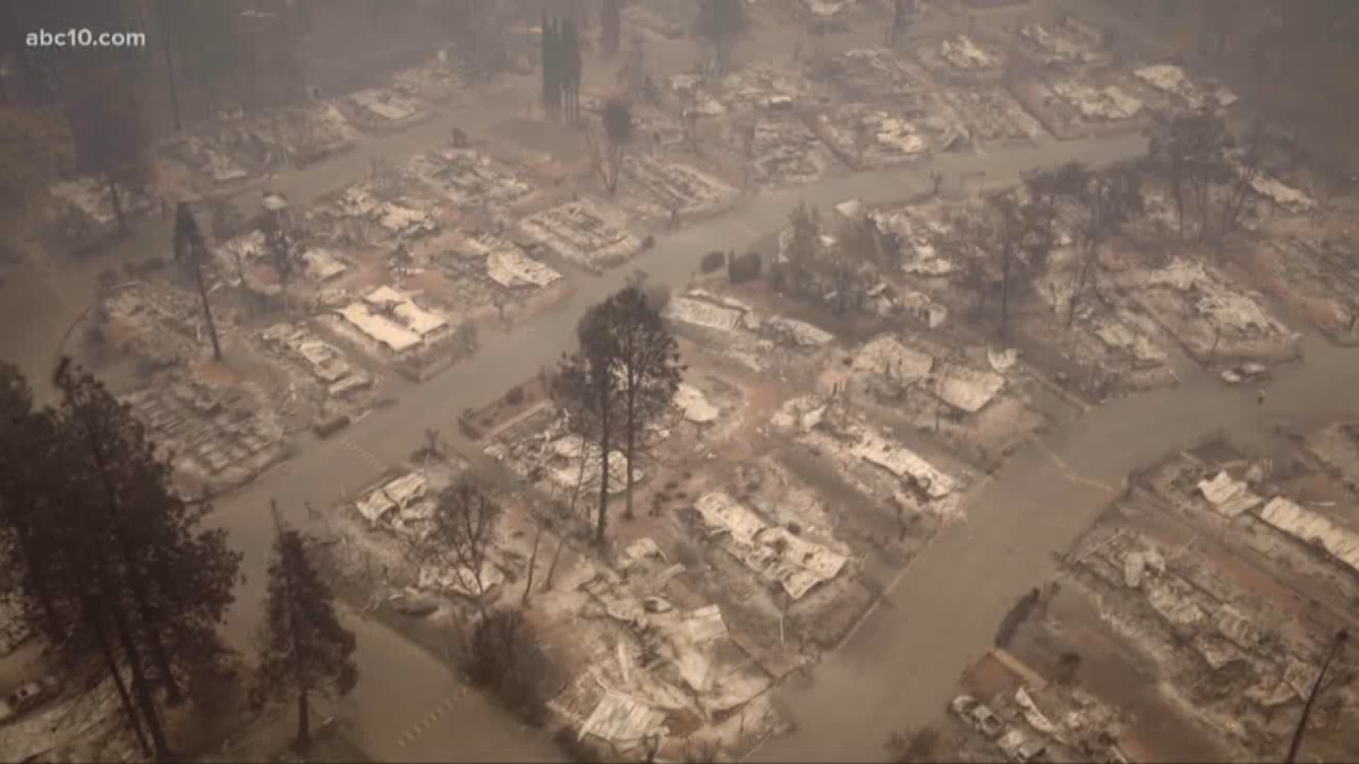 Firefighters let ABC10 fly our drone over the devastation left by the Camp Fire in Paradise.