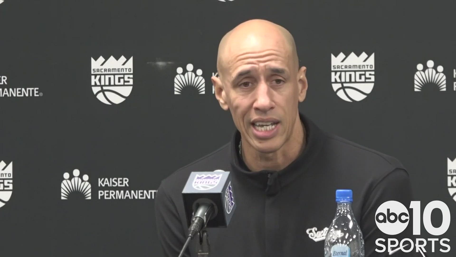 Kings assistant coach Doug Christie, filling in for interim head coach Alvin Gentry due to a positive COVID-19, talks about earning a win in his head coaching debut.