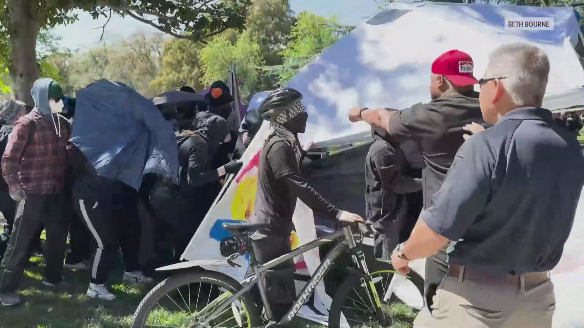 A confrontation at an on-campus UC Davis event turned violent and is now under investigation. 