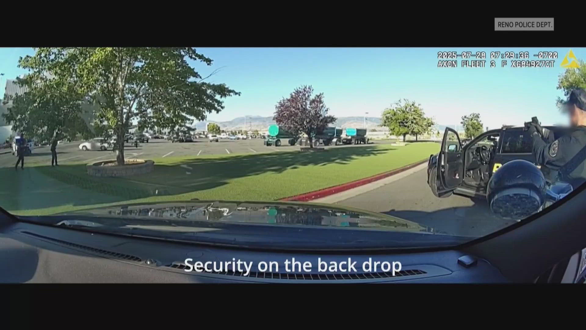 The Reno Police Department has released bodycam footage of the July 28 shooting outside the Grand Sierra Resort that left three people dead and three others injured.