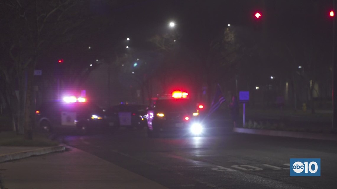 Procession for slain Davis Police Officer Natalie Corona 