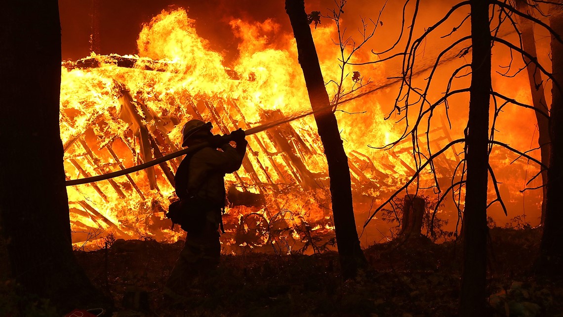 Firefighters battling brush fire in Salisbury