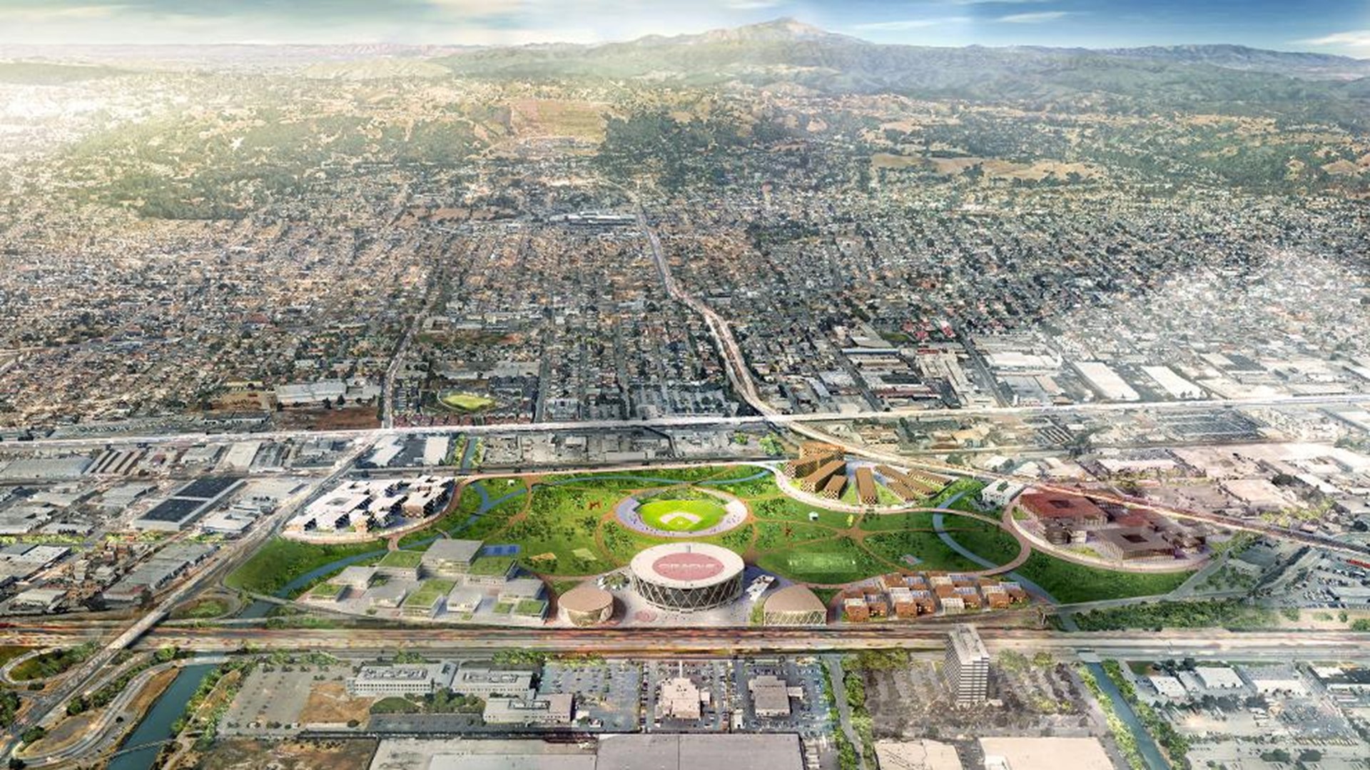 Howard Terminal Oakland A's release renderings of new ballpark at Howard Terminal ...