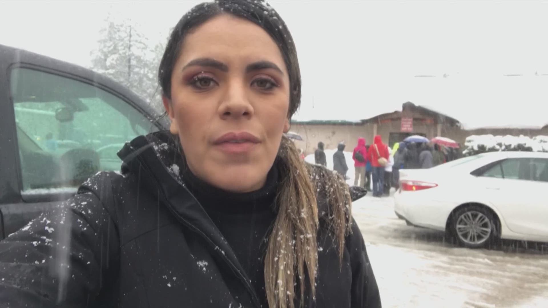 It took ABC10's Daniela Pardo two hours to get from Colfax to Dutch Flat today! If you can stay home, please do. Roads are slippery and hail and snow are coming down in some areas.