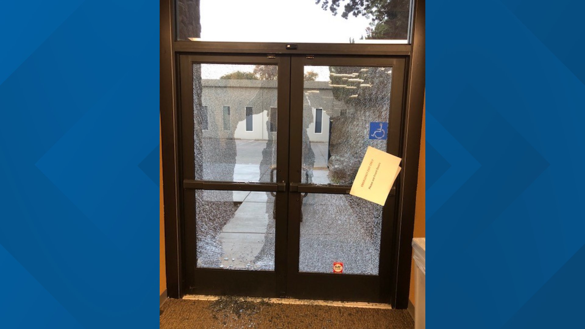 The vandal left shattered glass, but failed to shatter plans at Sacramento's Society for the Blind in Midtown.