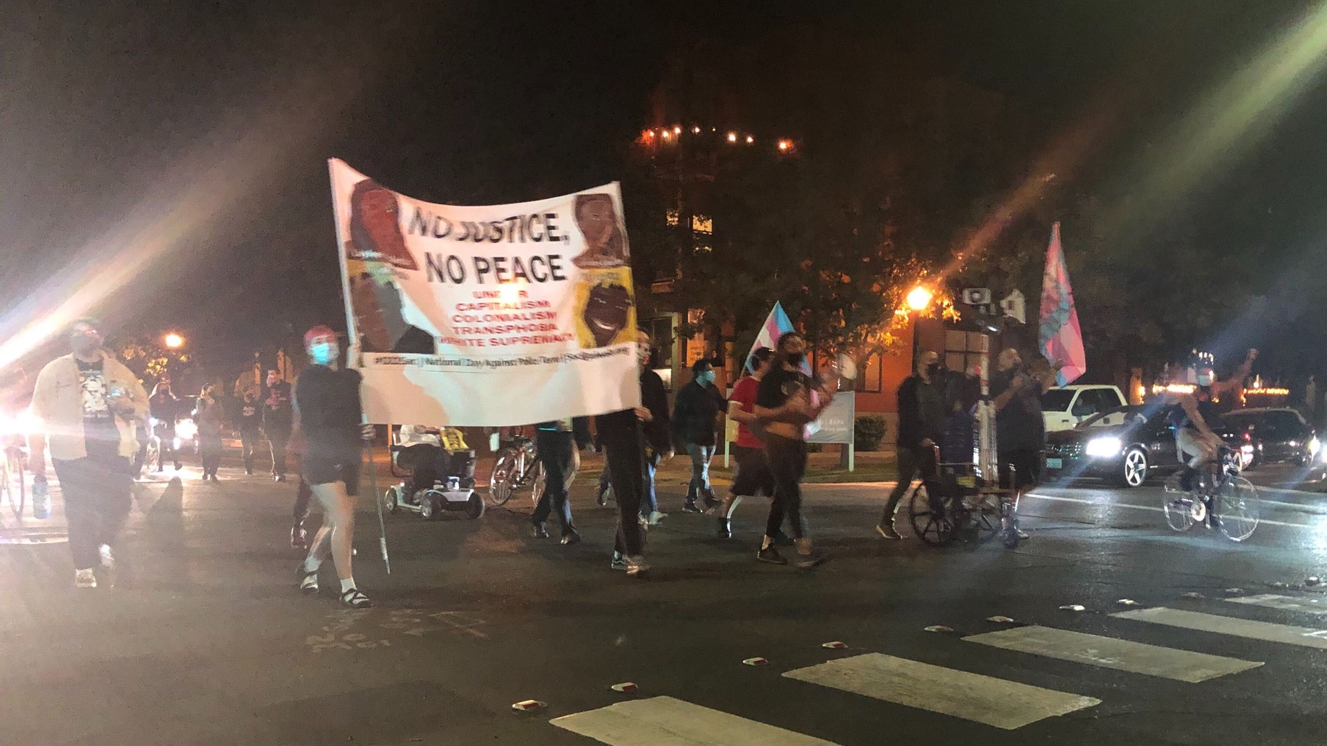 In downtown Sacramento on Thursday, several different groups with different styles of protest hosted demonstrations throughout the evening.
