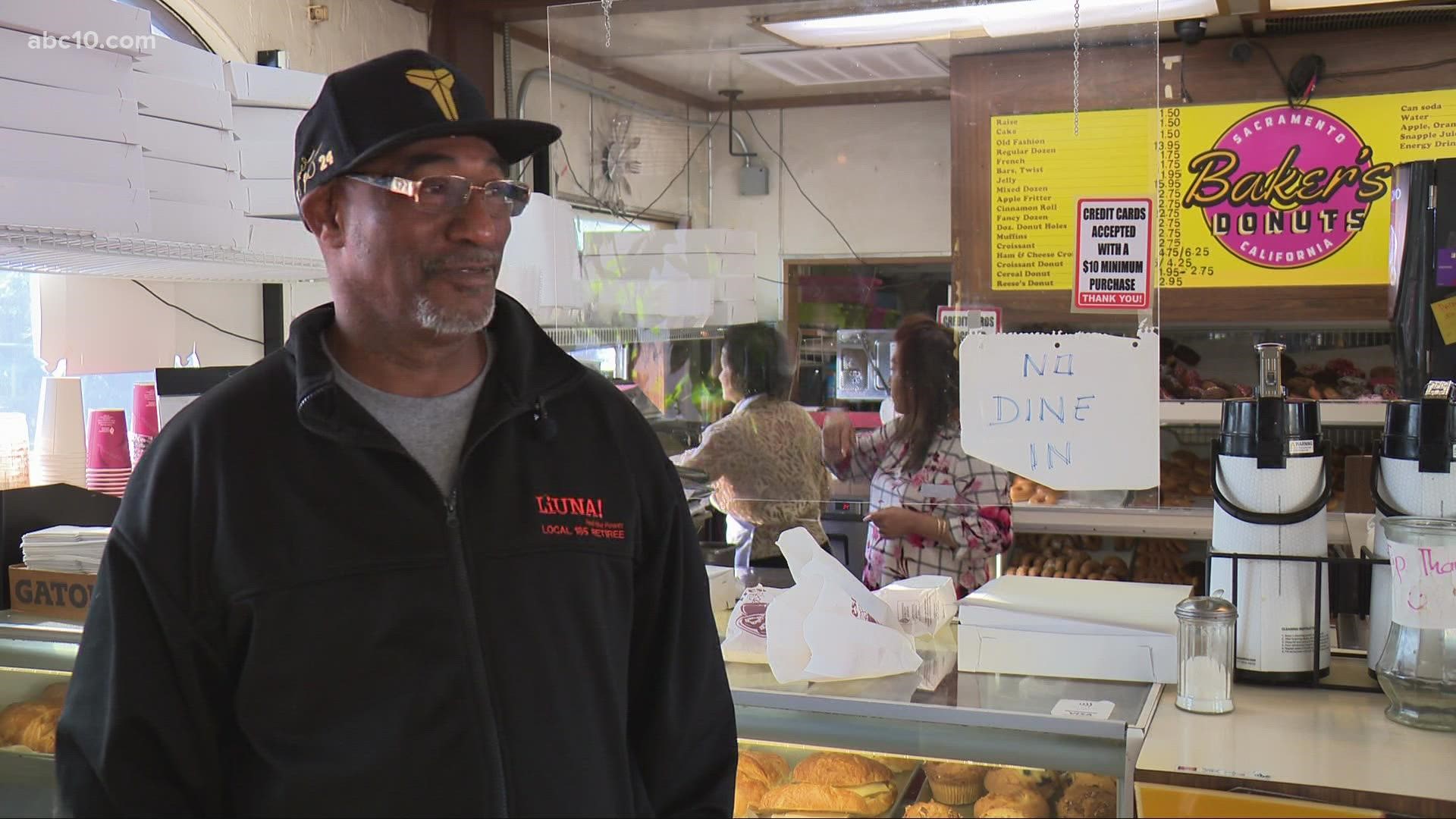 Our Lena Howland heads down to the donut shop to speak with the owners, and also chat with some customers who support Baker's Donuts.