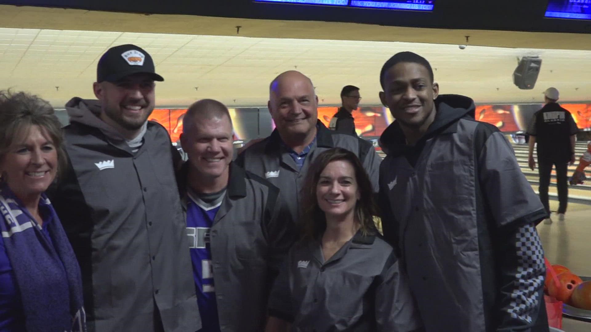 The Sacramento Kings held their Kingpin Classic charity events, where fans bowled and mingle with players.