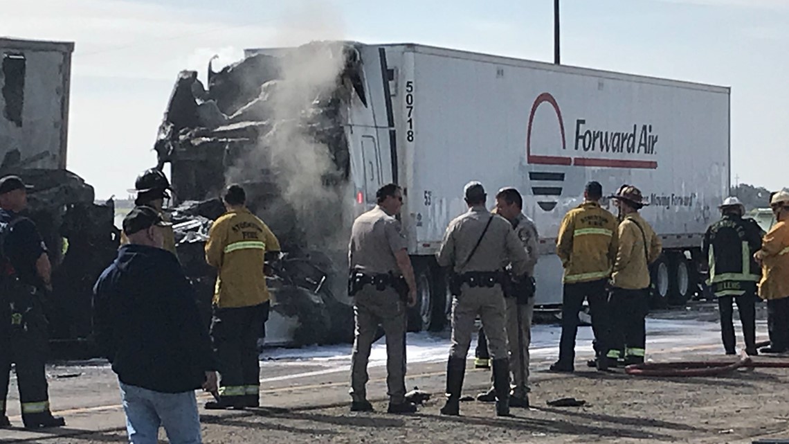 Two people killed in fiery 8vehicle accident on I5 in Lodi, CHP says