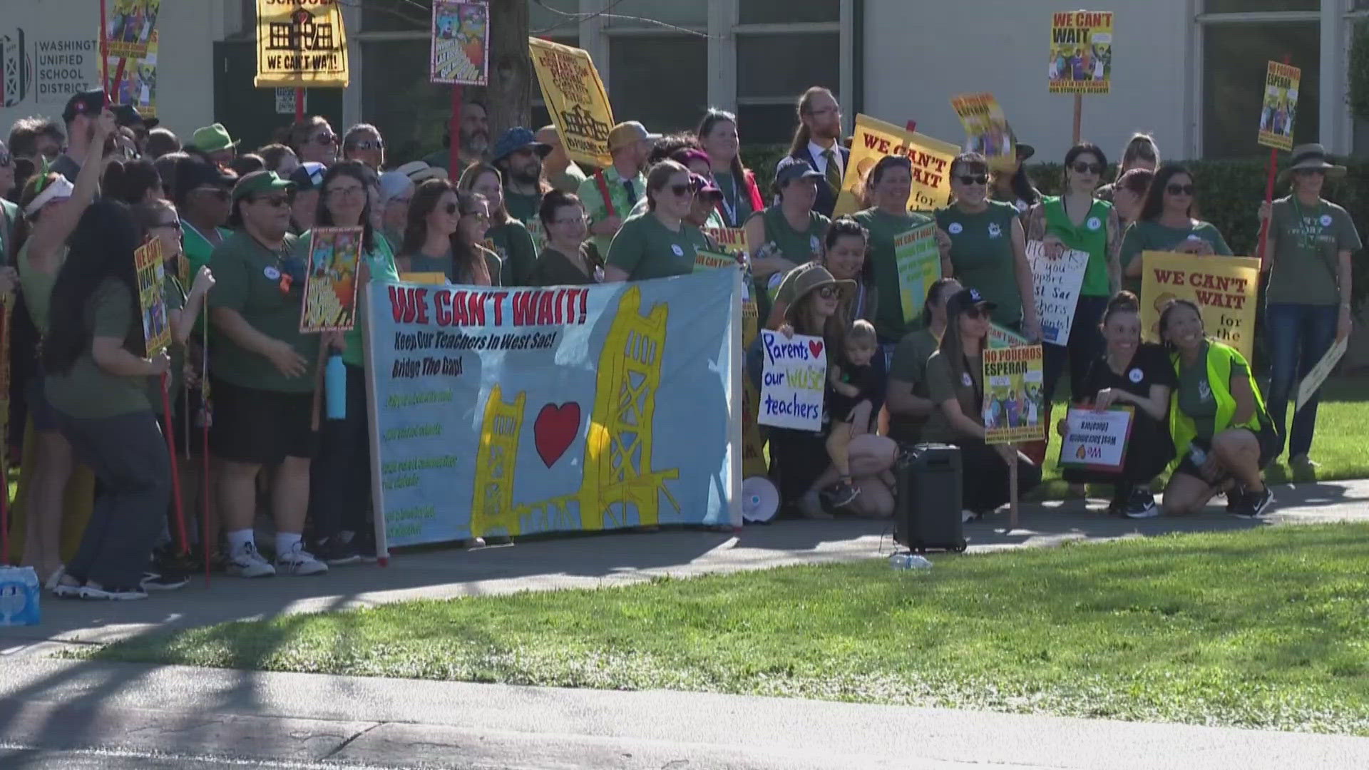 West Sacramento teachers rally as contract talks enter fact-finding ...