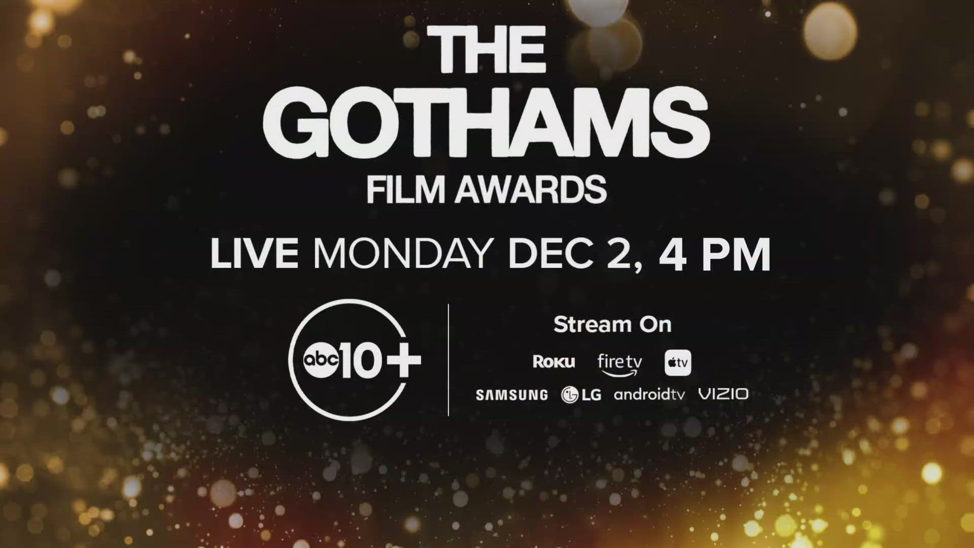 The annual award show will be streamed on ABC10+ on Dec. 2.