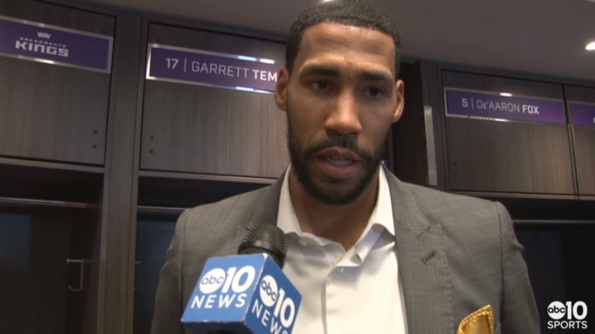 Kings forward Garrett Temple, who missed his fourth straight game due to a sprained ankle, talks about hosting a youth healing forum on Friday in the wake of the Stephon Clark police shooting, and his takeaway of the heavy police presence at Golden 1 Center before Thursday's game against the Pacers.