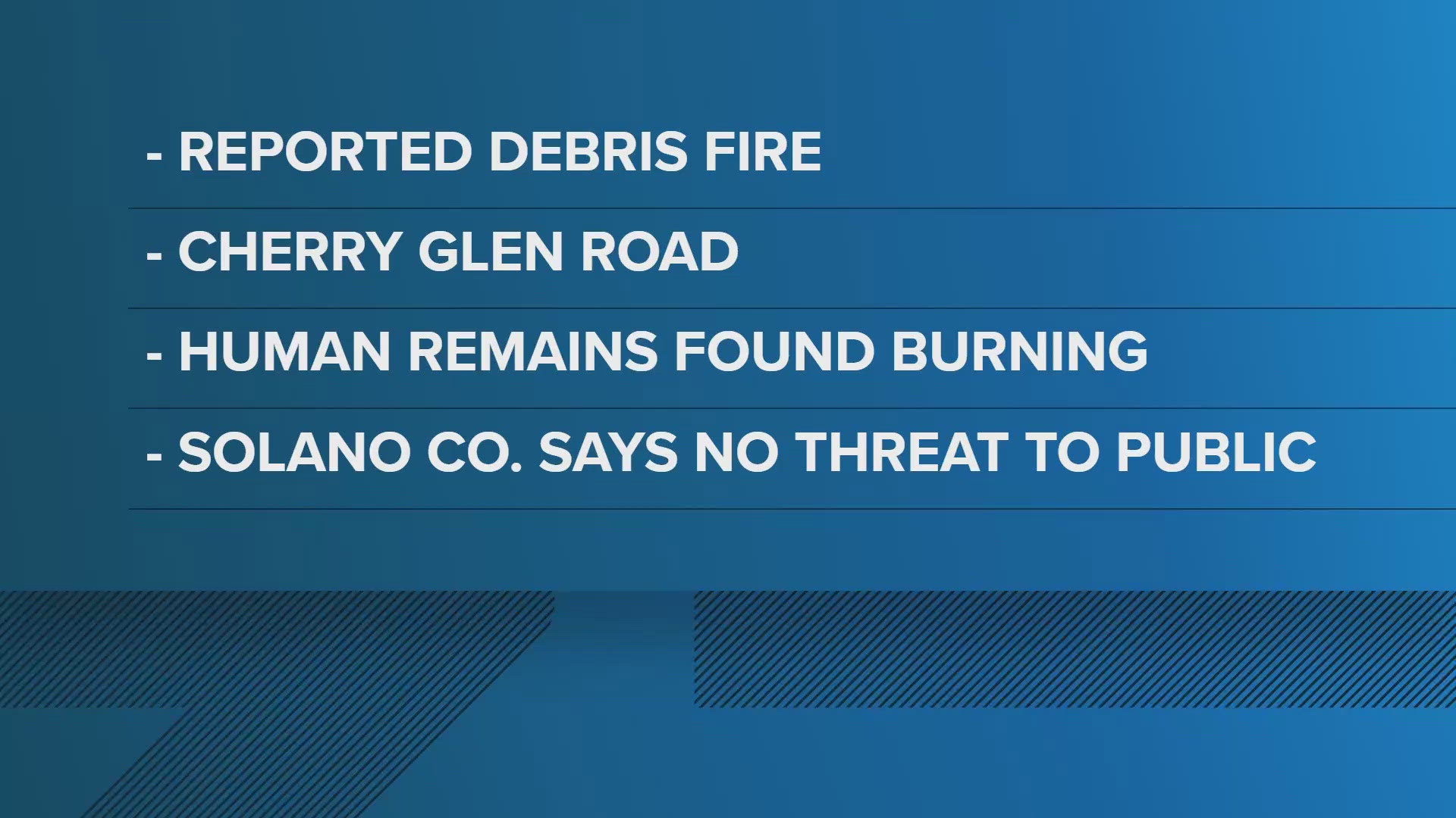 Authorities are investigating after Vacaville fire crews discovered a burning body during an early morning call.