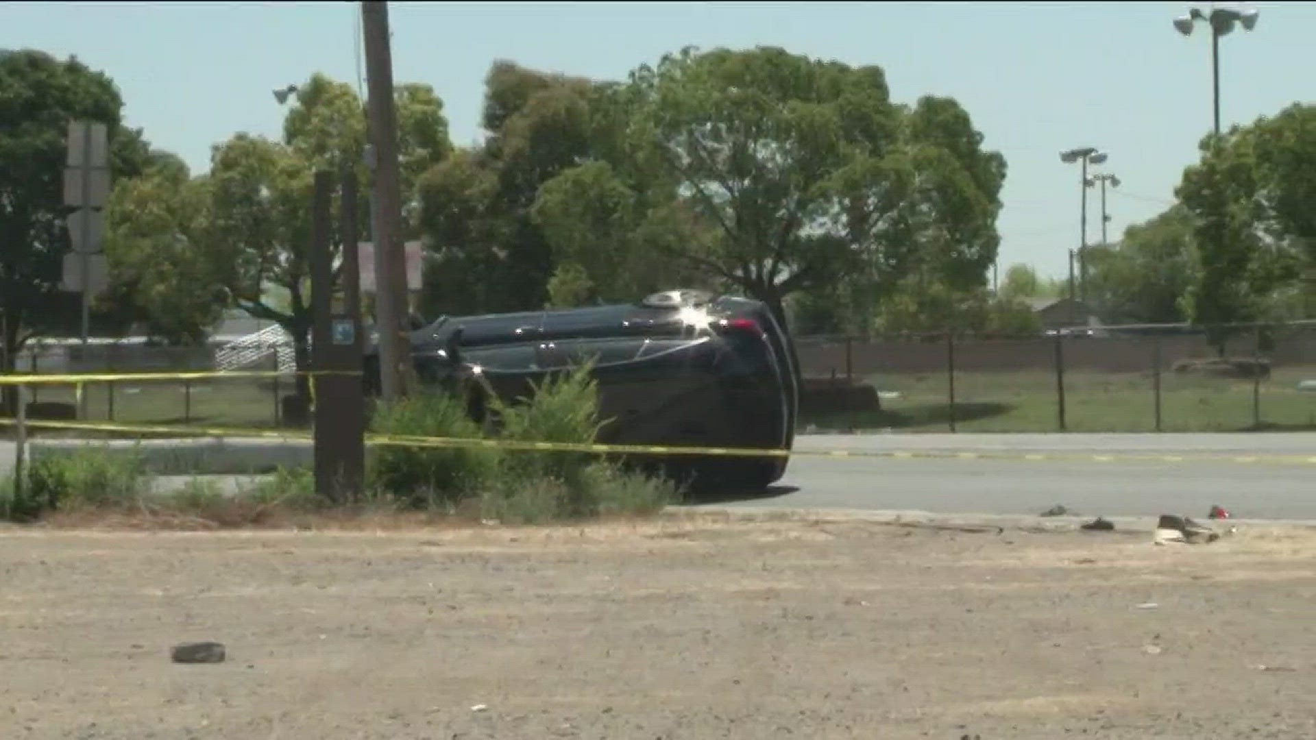 One man died on Wednesday after his car was hit by a Stockton police unit.